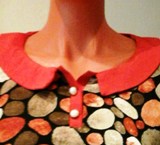 Блузка женская Камушки Оранж - детали отделки