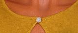 Блузка женская Капелька горчичная длинный рукав - детали отделки